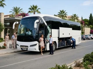 Luggage loading for a Project Cyprus Tours airport group transfer