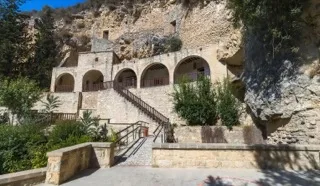St Neofytos Monastery carved into the cliffs near Paphos