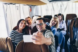 Comfortable coach transport across the island